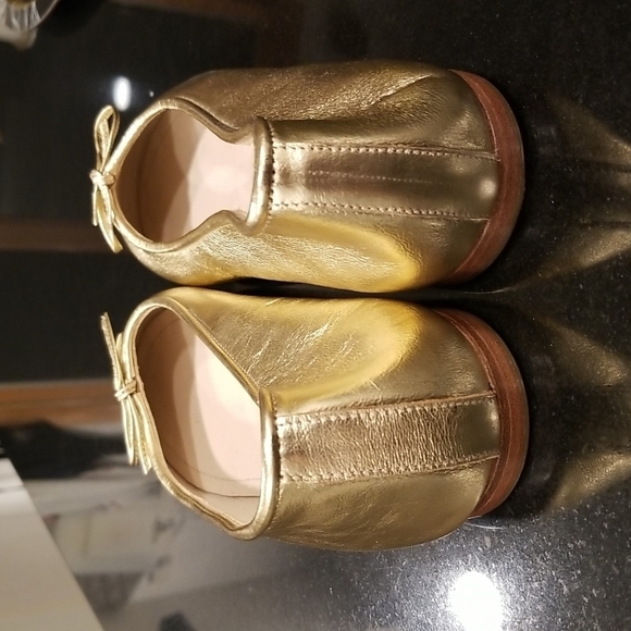 💕ANINE BING💕 Ballerinas ~ Leather Ballerina Flats Gold 39 NWOT - Picture 12 of 15